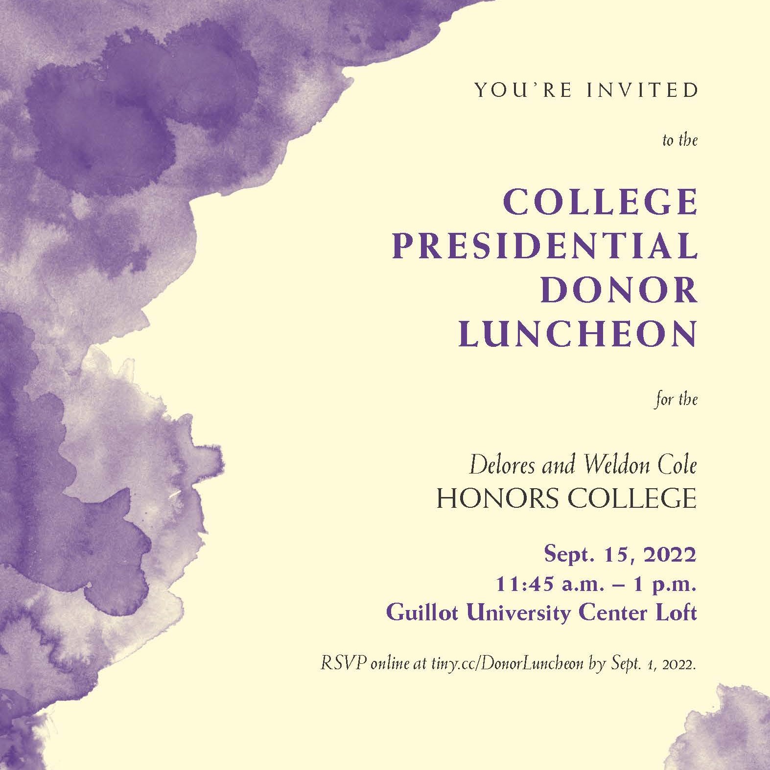 2022 College Presidential Donor Luncheons
