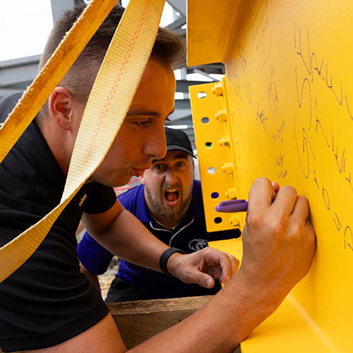 atheltics executive signing beam