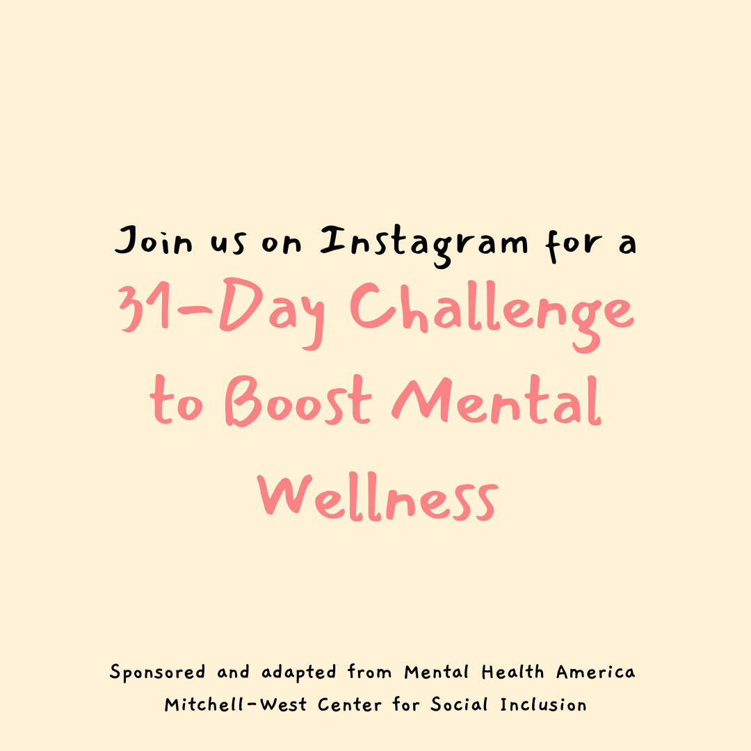 follow up on instagram for 31 ways to improve your mental health