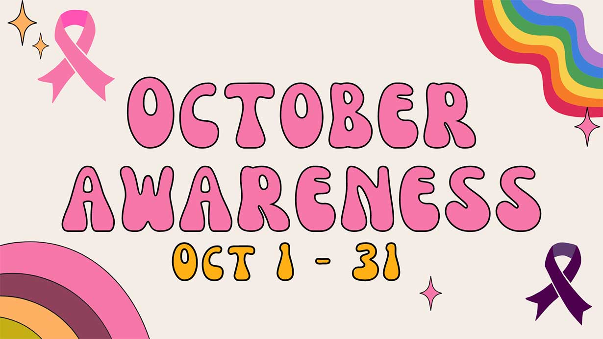 blog cover image with text saying October Awareness