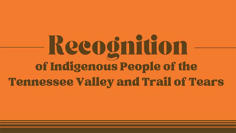 graphic with text saying REcognitiion of Indigenous people