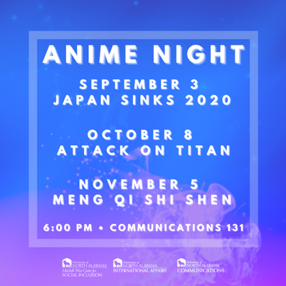 event flyer - Anime night -September 3rd
