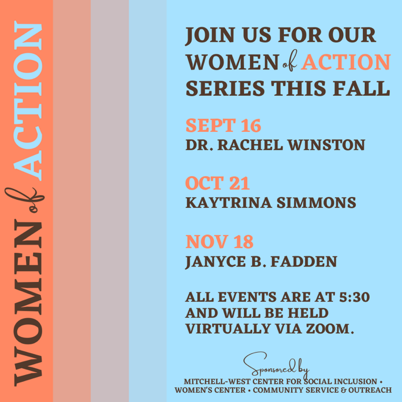 event flyer - women of action series