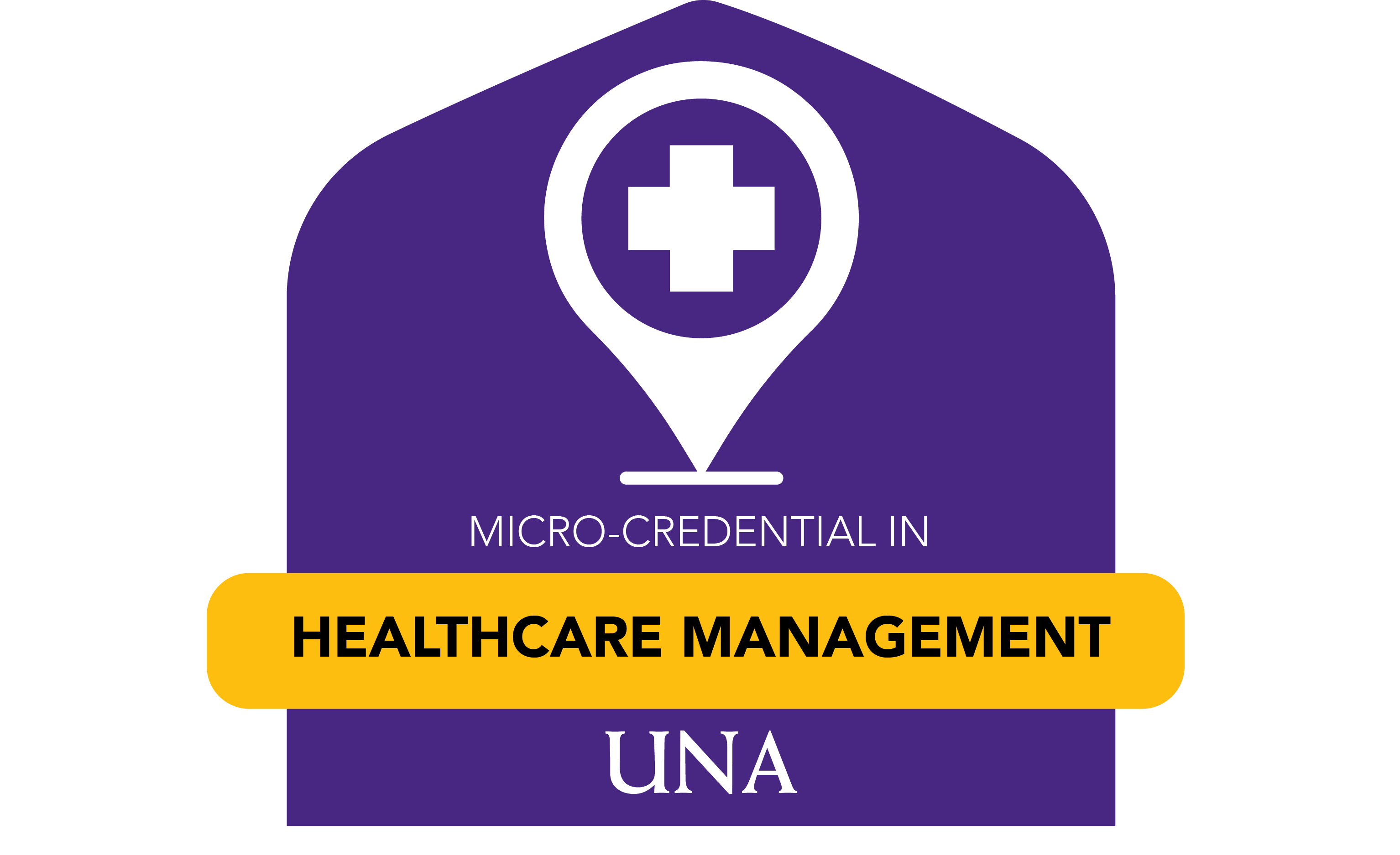 badge for microcredential in healthcare management