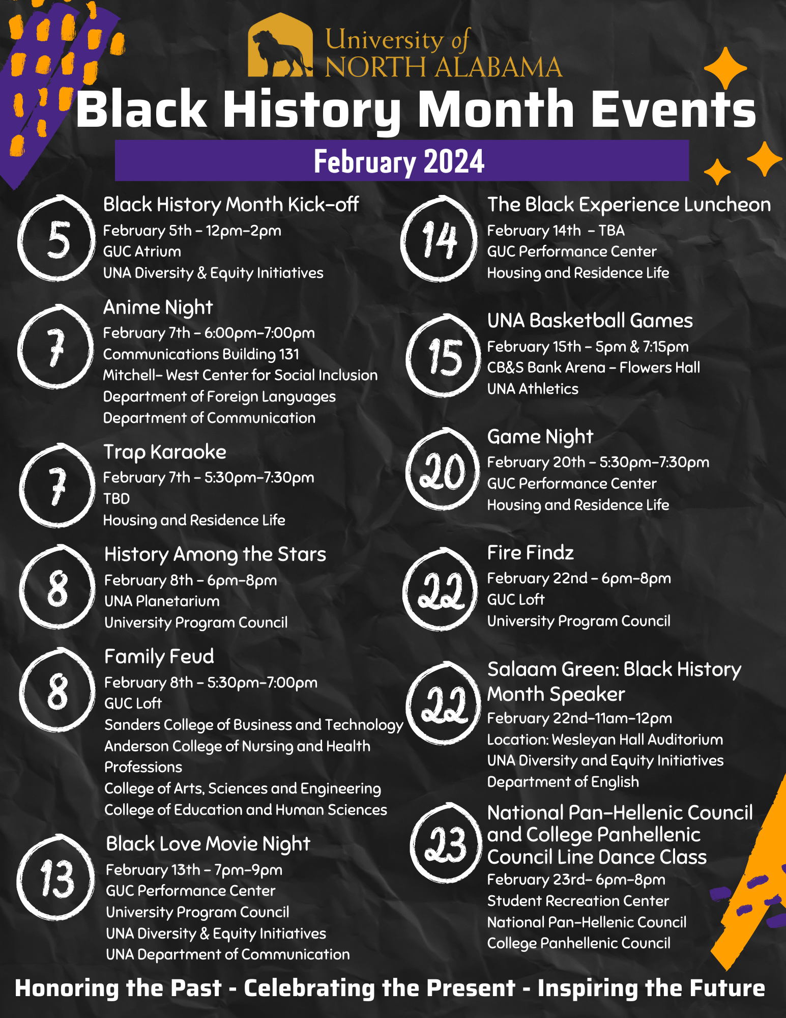 Black History Month Event Caledar