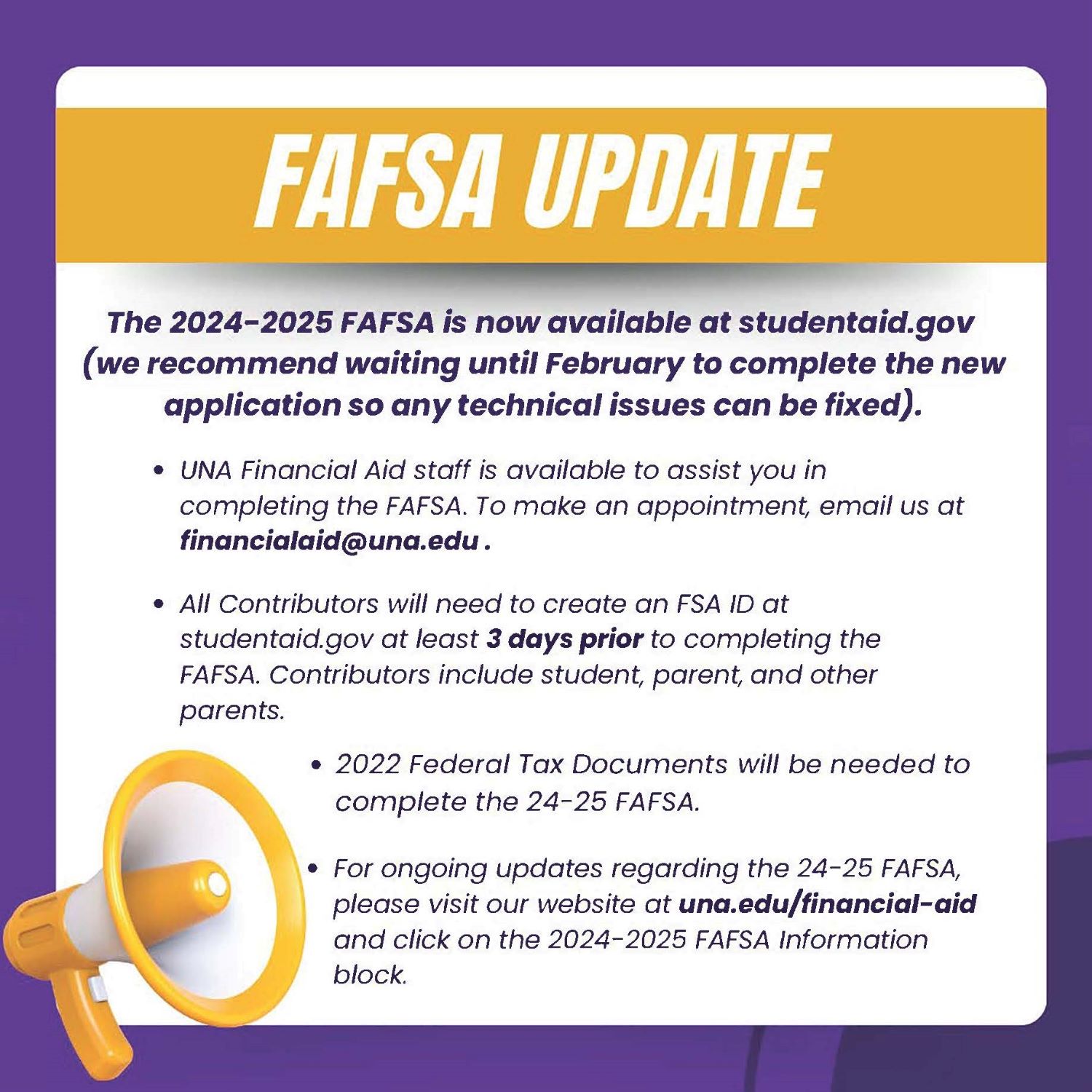 FAFSA Update