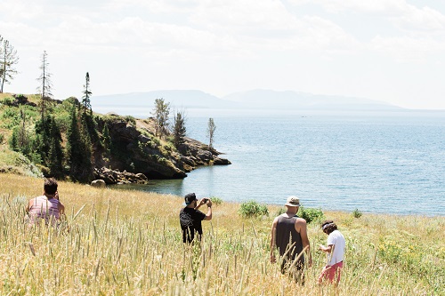 image of students on a geography related field trip