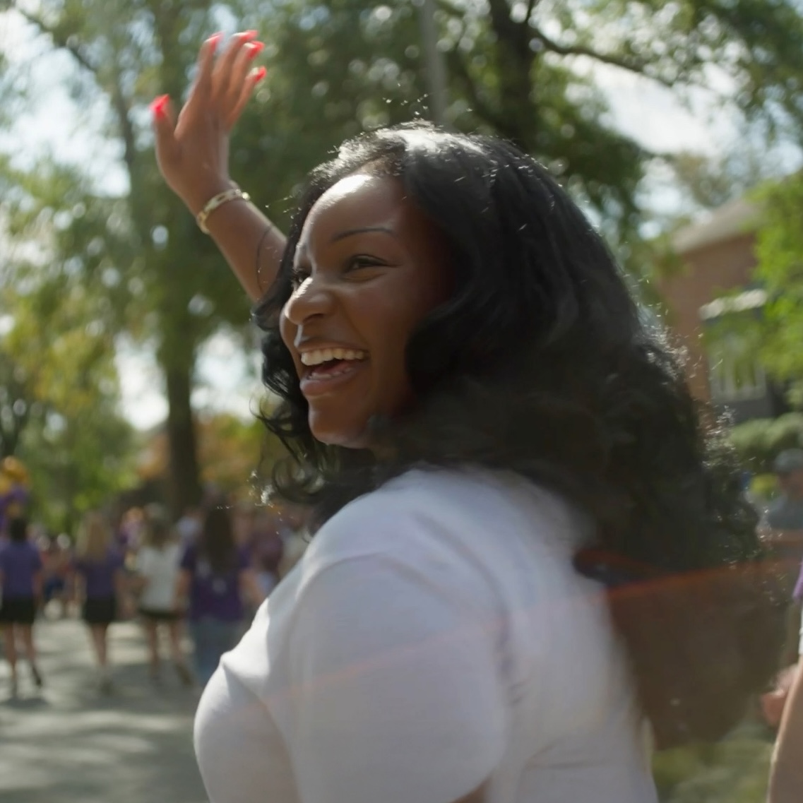 Student on the UNA campus