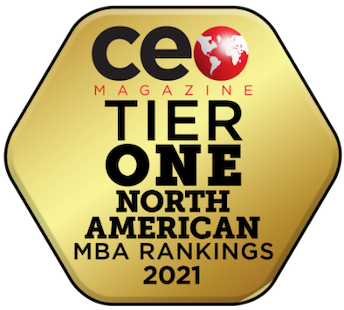 Digital Badge: CEO Magazine Tier One North American MBA Rankings