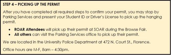 Step 4 Pick up permit