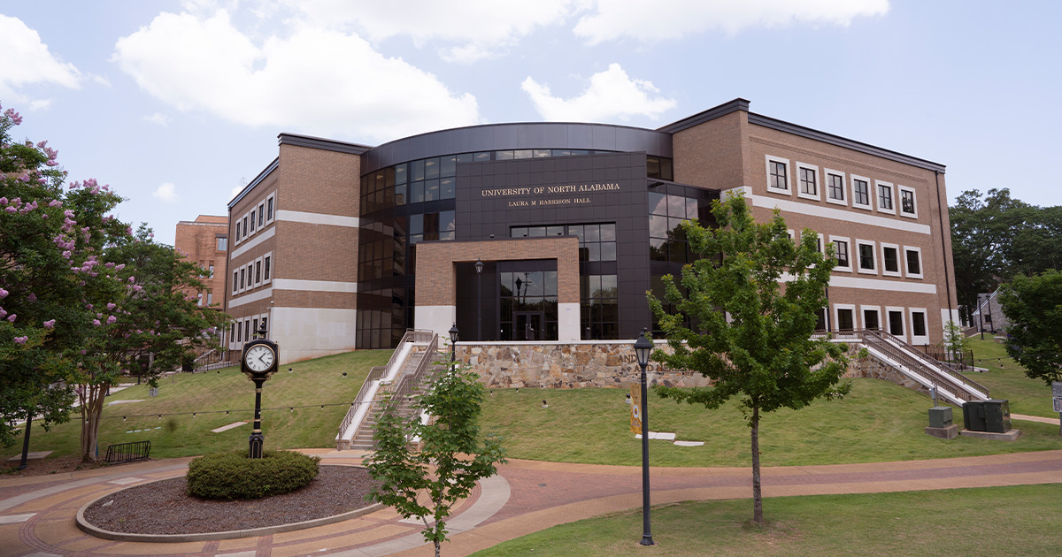 Harrison Hall, home to the Anderson College of Nursing and Health Professions at the University of North Alabama.