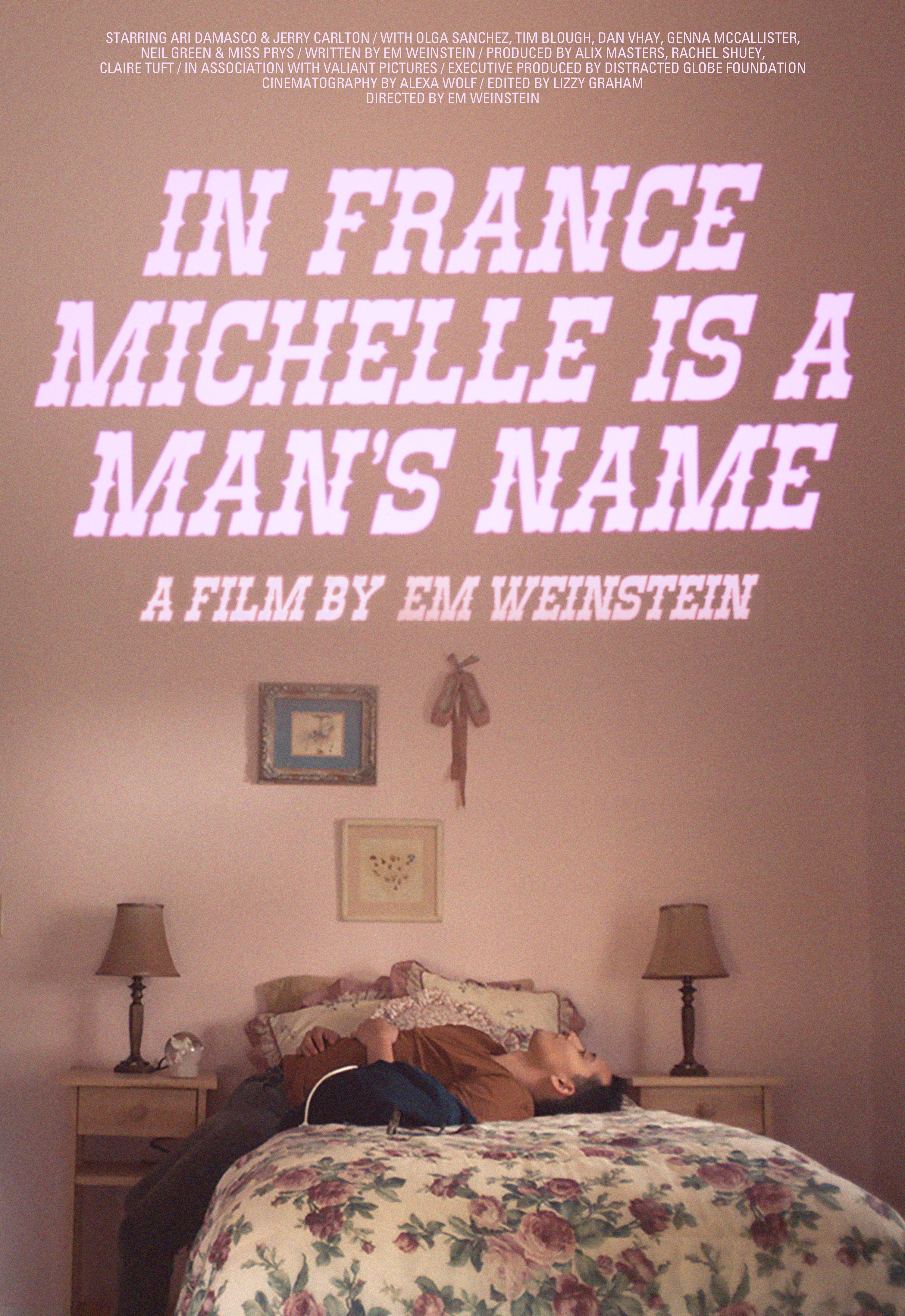 The cover art for the film In France Michelle is a Man's Name. 