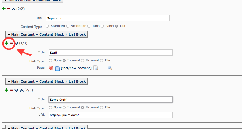 List icon screenshot