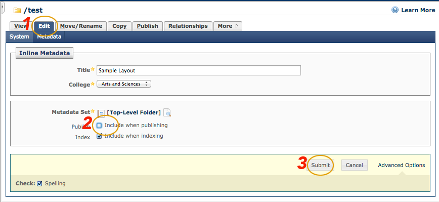 Disable folder publishing